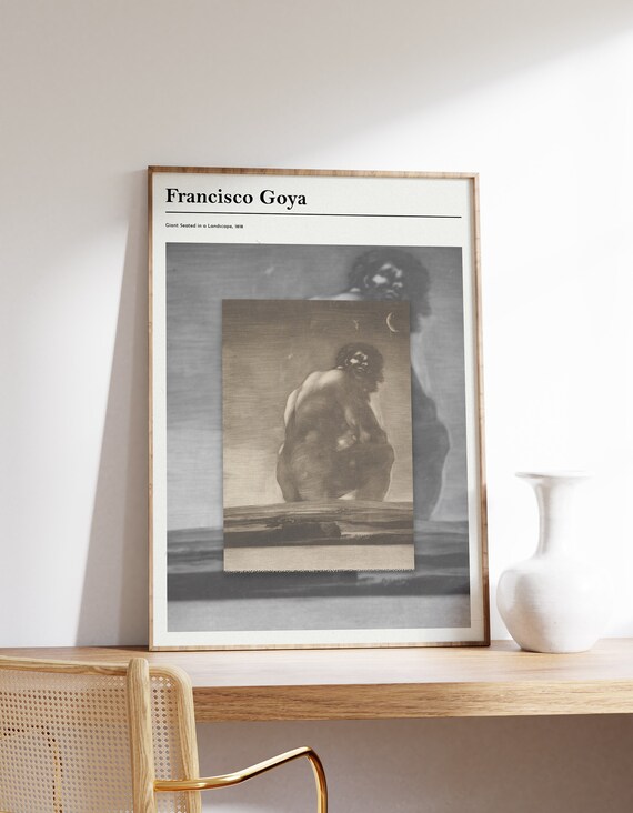 Francisco Goya Giant Seated in a Landscape 1818 Exhibition Poster