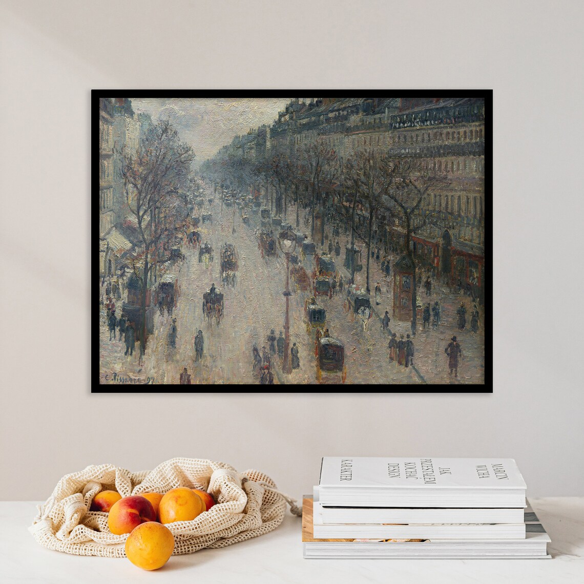 Camille Pissarro Boulevard Montmartre Winter Morning Art Print
