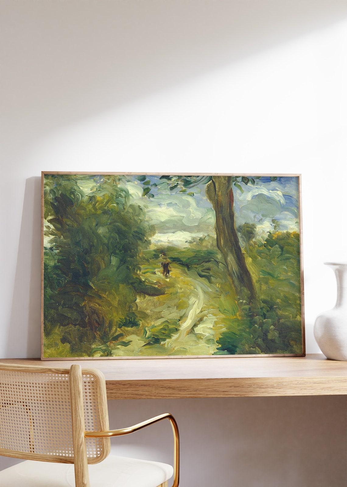 Auguste Renoir 1874 Impressionist Country Path Through Trees Poster