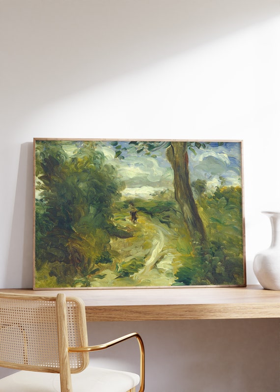 Auguste Renoir Landscape Between Storms 1874 Vintage Poster Tree Oil Painting Green Scenery Print Home Decor Wall Art