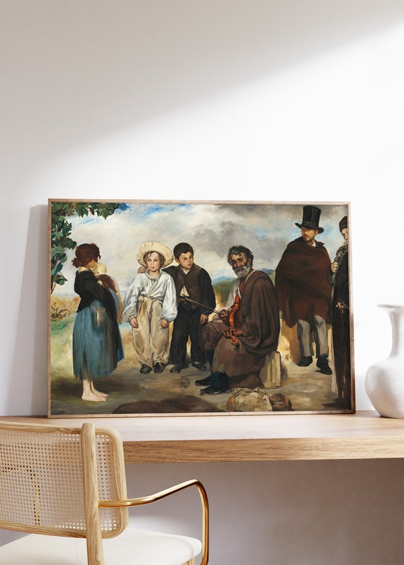 Edouard Manet The Old Musician 1862 Vintage Painting Realist Wall Art Figurative Artwork Antique Canvas Poster Print Home Decor