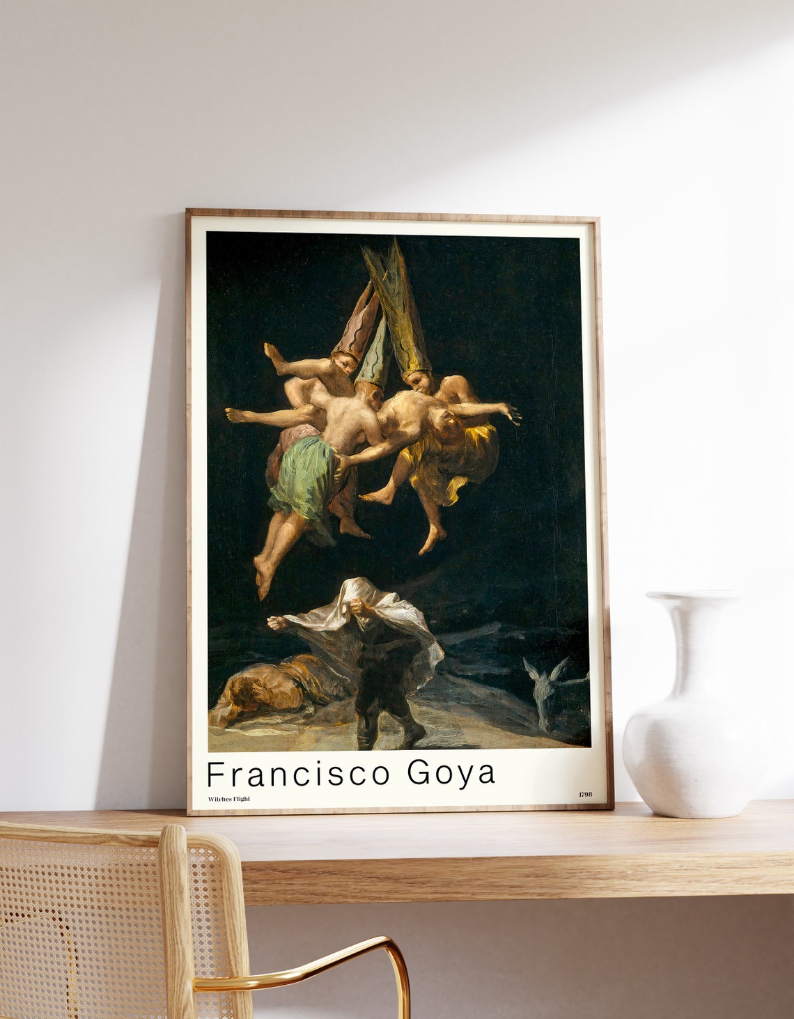 Francisco Goya Witches Flight 1798 Romantic Era Classic Art Poster
