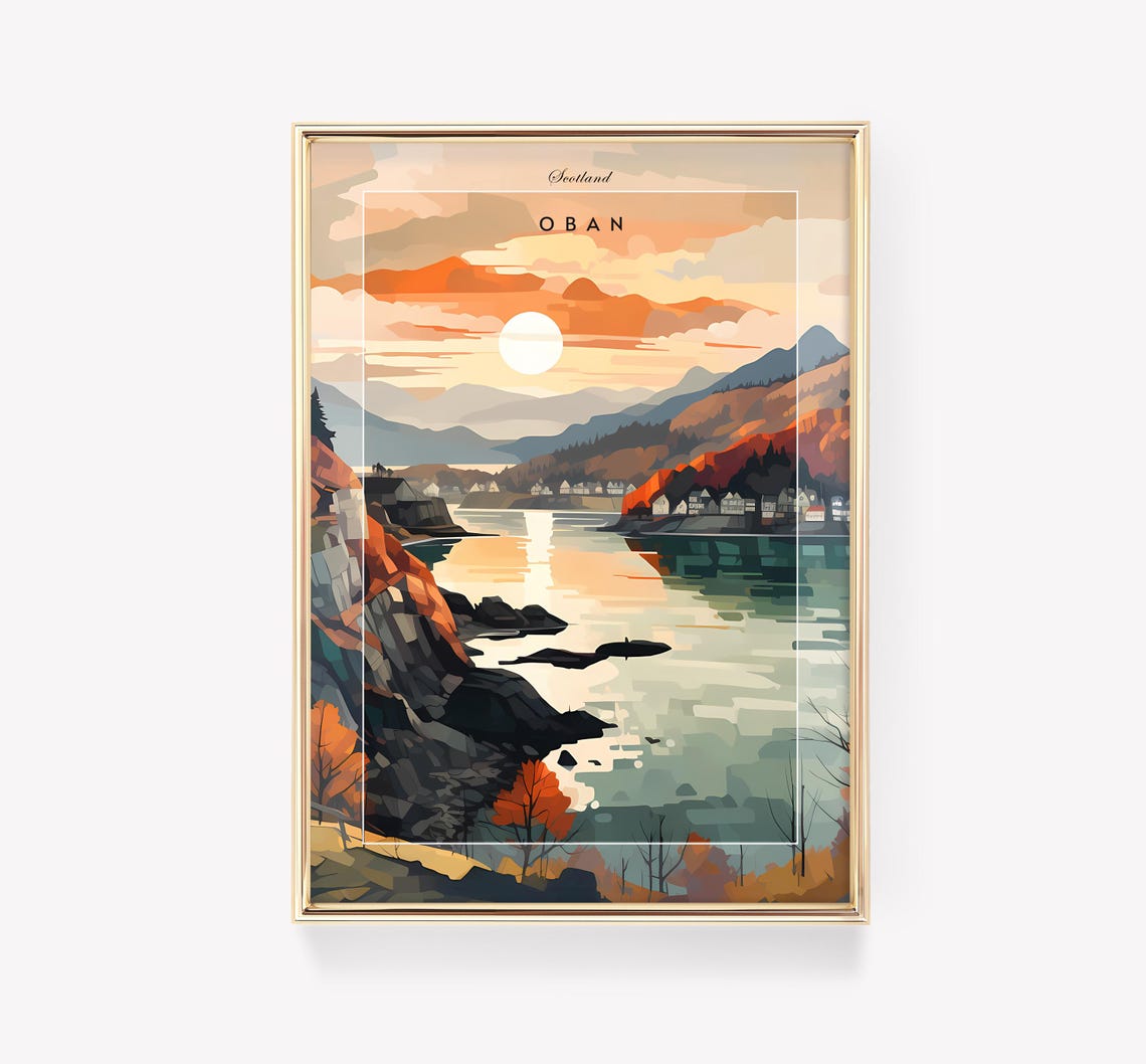 Oban Travel Poster, Scotland