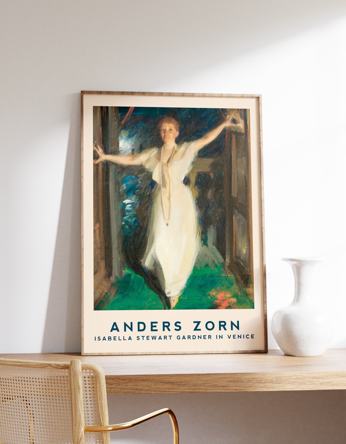 Anders Zorn Isabella Stewart Gardner In Venice Classic Portrait Poster