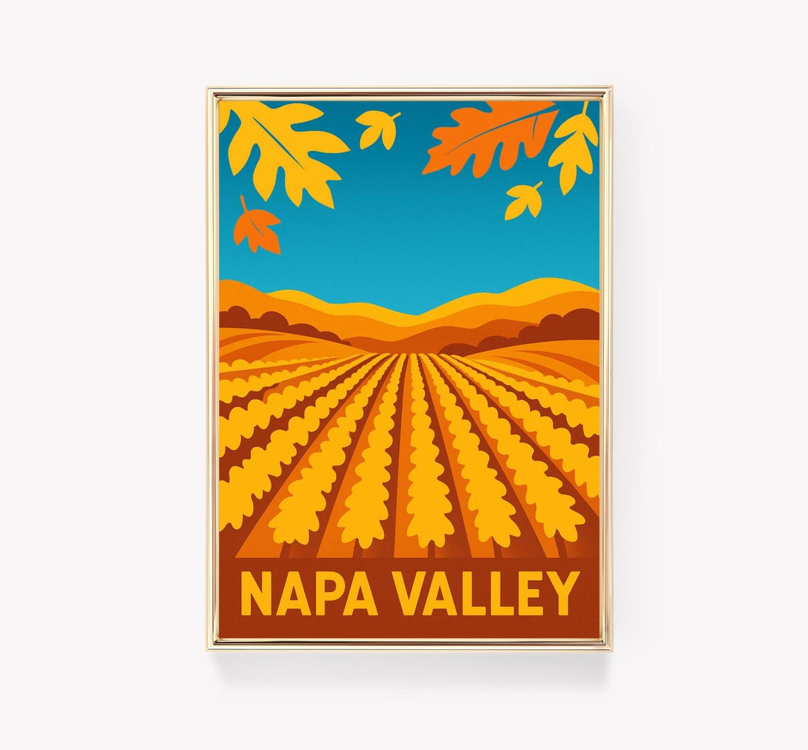 Napa Valley Vintage Travel Poster