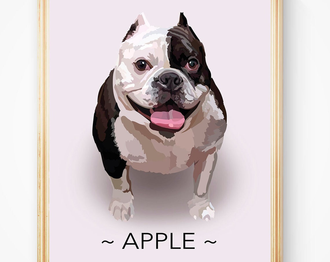 Custom Pet Portrait Illustration Puppy Portrait Pet Portrait From Photo Pet Memorial Gift Custom Dog Portrait Pet Supplies