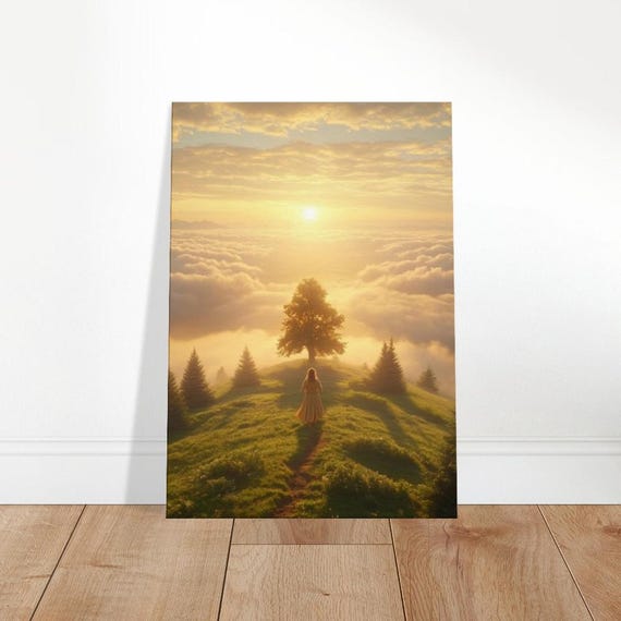 Golden Horizon Canvas Art Dreamy Mountain Landscape The Contemporary Collection