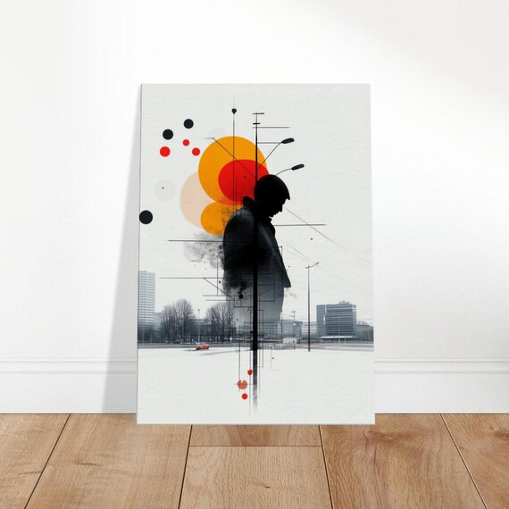 Man Of Light Abstract Canvas Art Urban Solitude Modern Wall Decor The Contemporary Collection