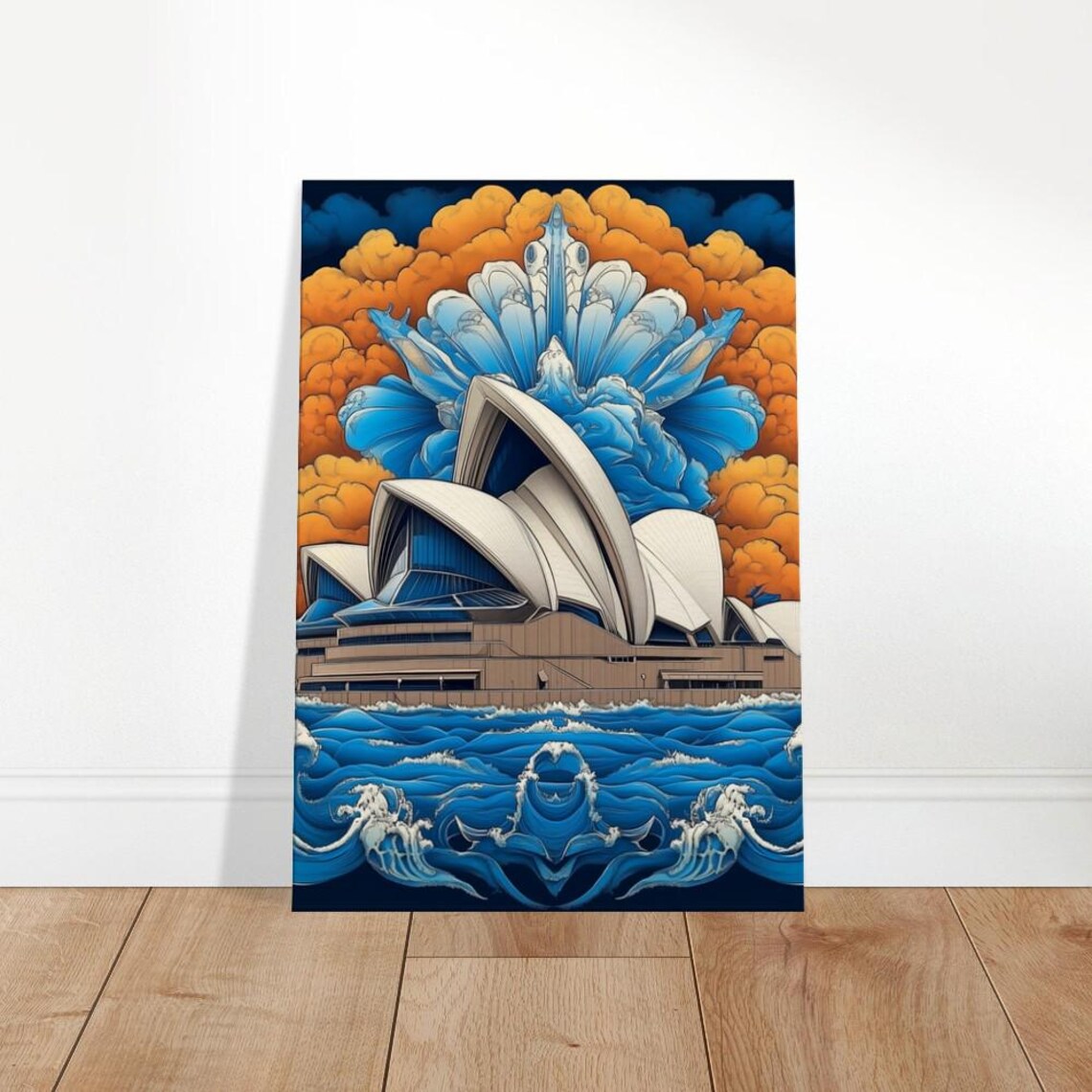 Sydney Opera House Waves Bold Pop Art Famous Landmark Poster