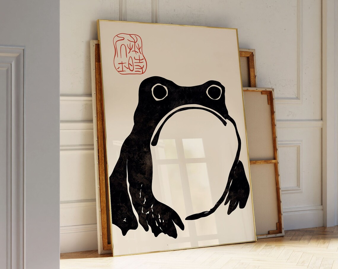 Japanese Matsumoto Hoji Frog Ukiyo-E Art Print