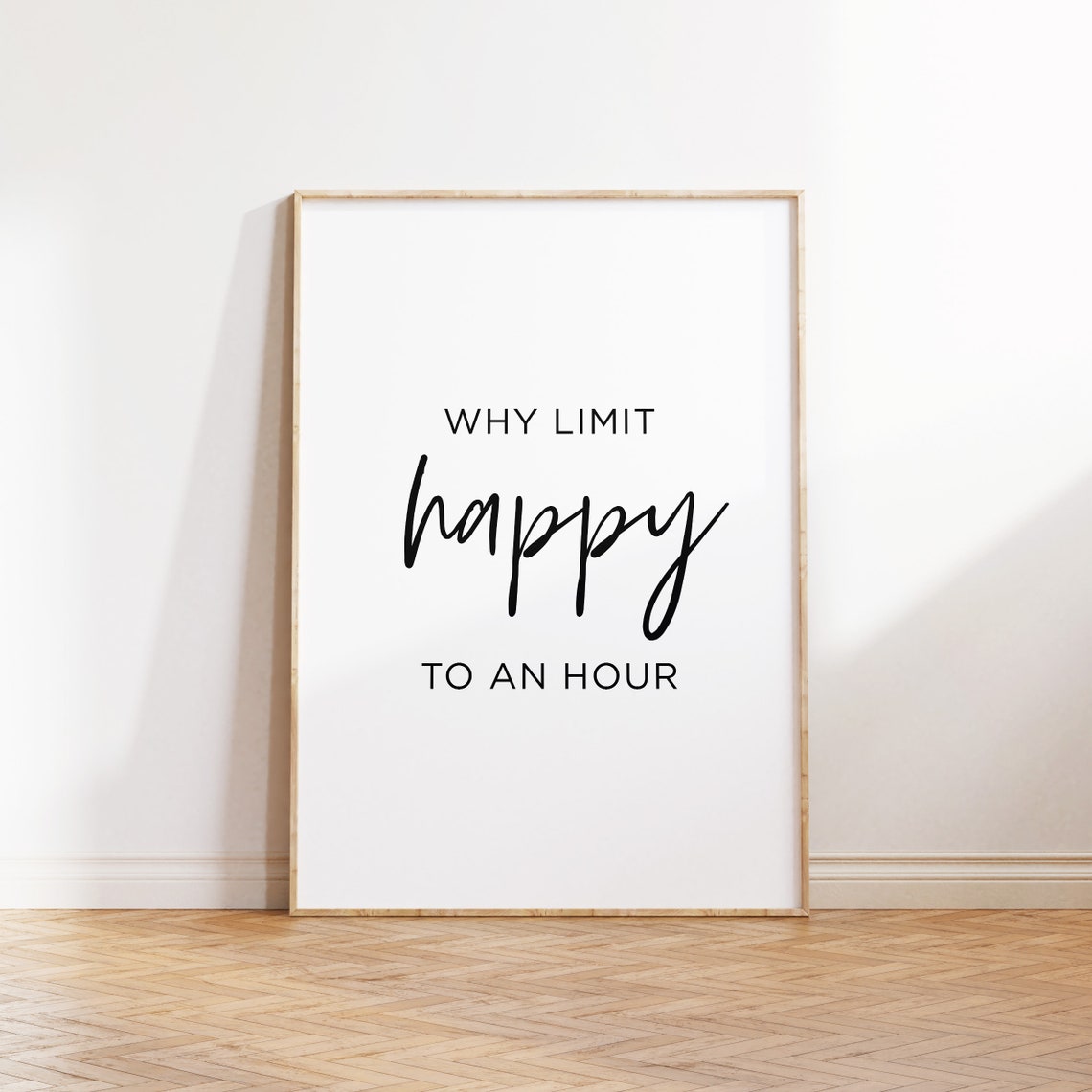 Why Limit Happy To An Hour Printable Art Bar Sign Funny Wall Art Bar Decor Bar Wall Art Restaurant Decor Office Decor - Image 3