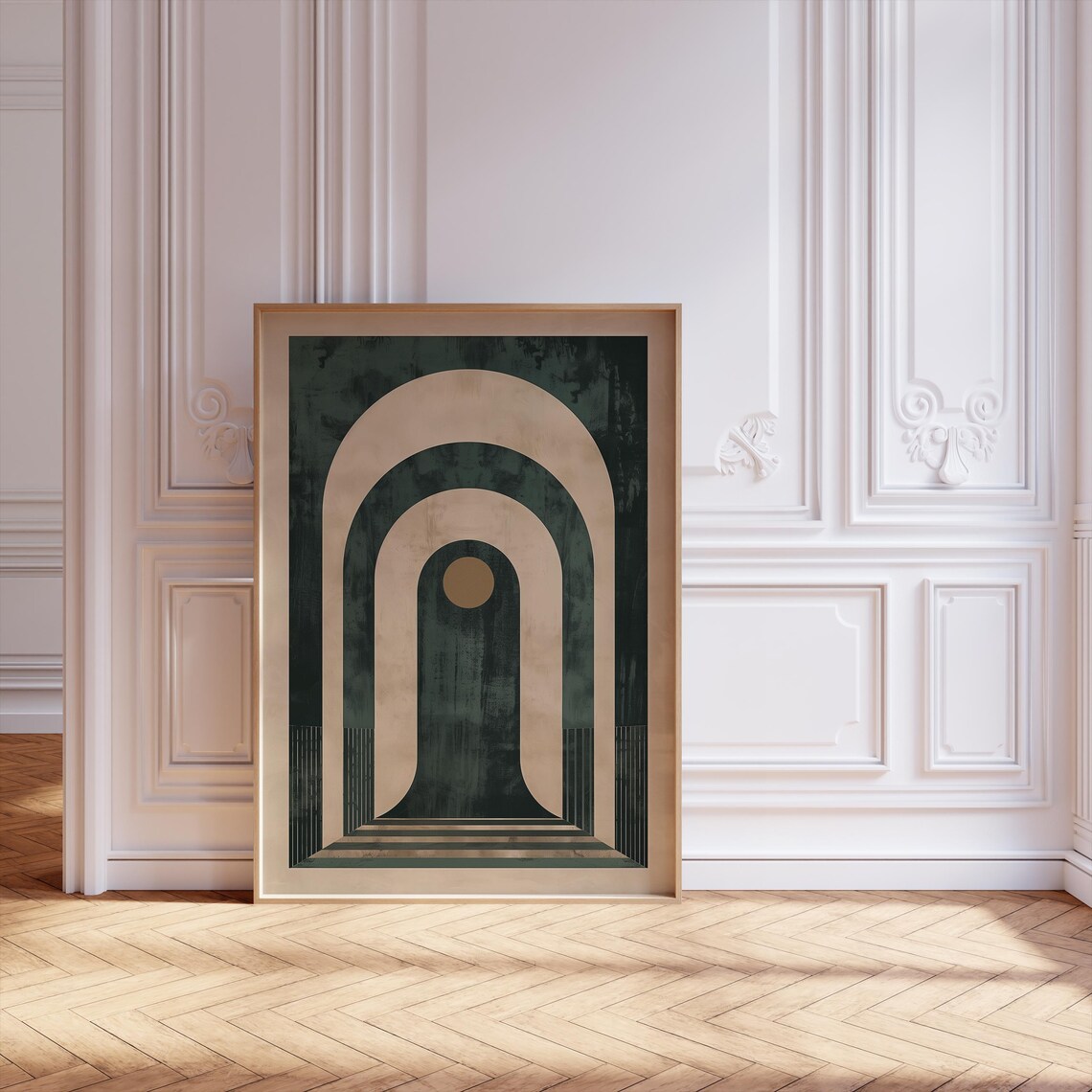 Minimalistic Abstract Line Print, Scandinavian Geometry
