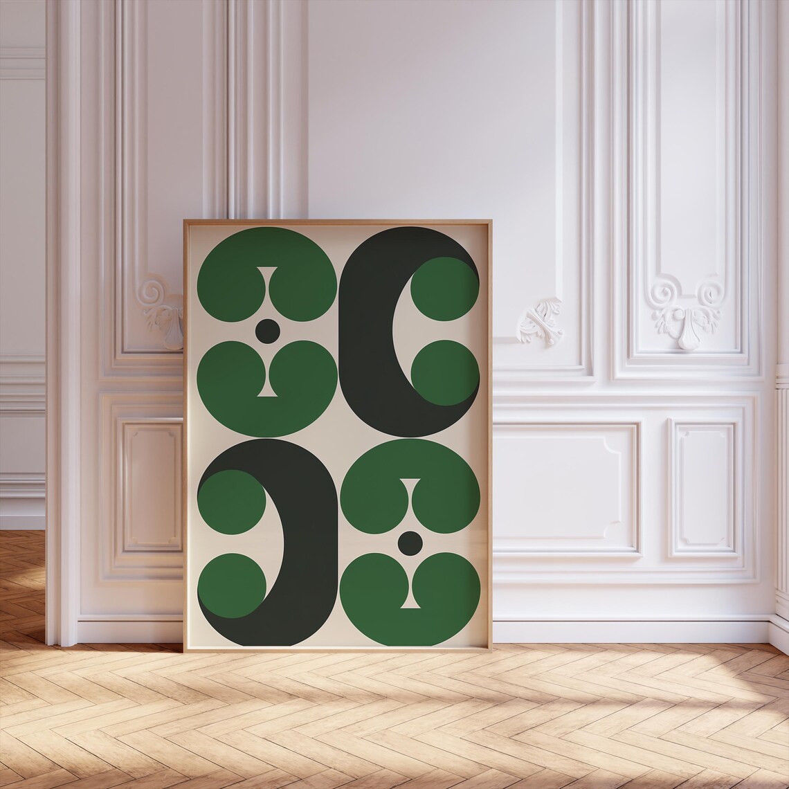 Scandinavian Geometric Abstract, Nordic Minimalist Poster