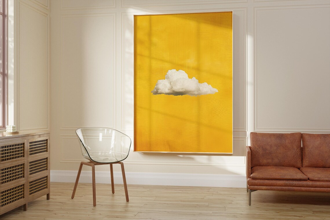 Minimalistic Abstract Clouds, Minimalist Poster - Image 2