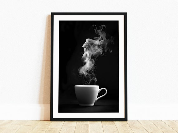 Coffee Print Body Woman Wall Art Coffee Wall Art Coffee Poster Kitchen Decor Cafe Decor Minimalist Kitchen Wall Art Coffee Lover