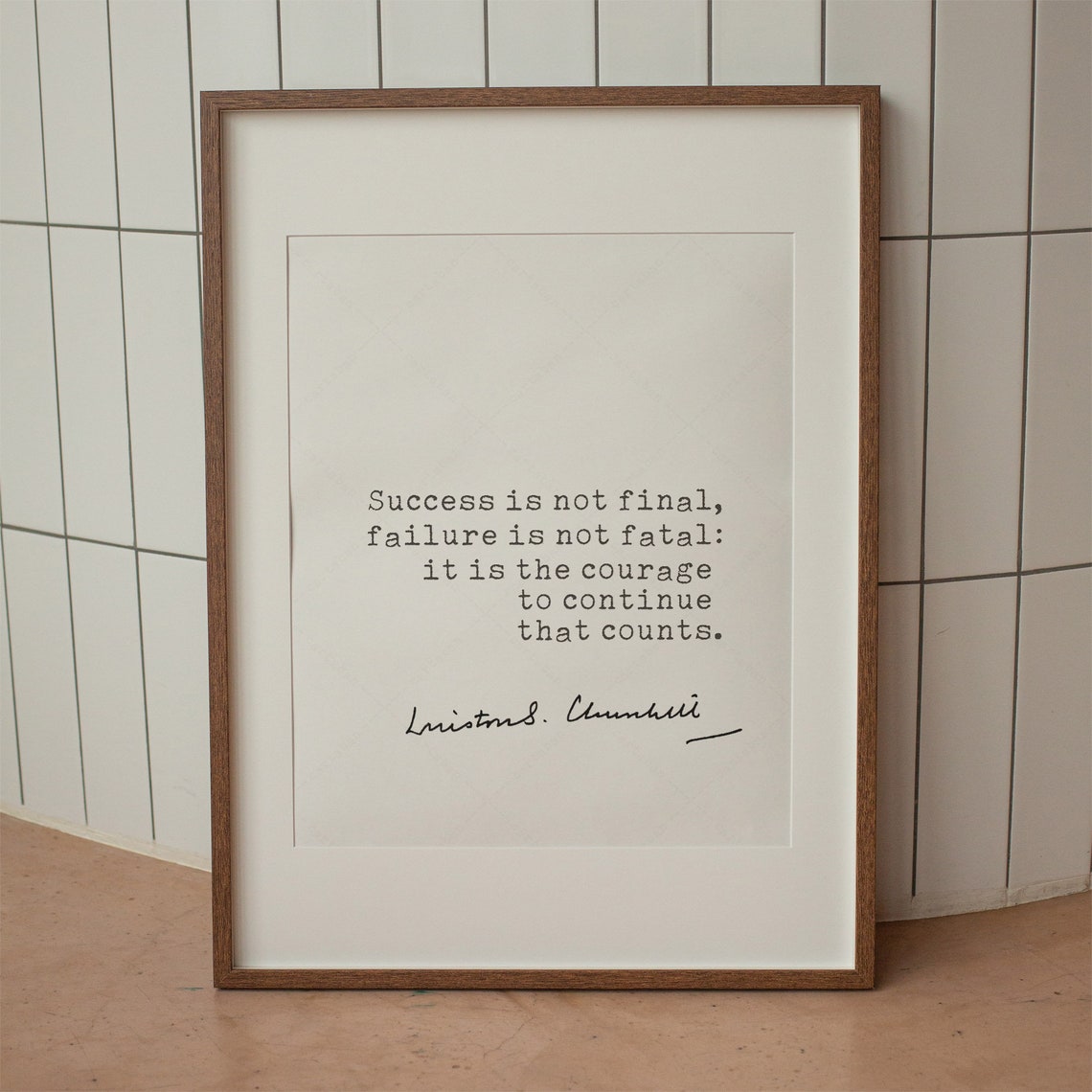 Winston Churchill Quote Instant Book Lovers Gifts Wall Art Poster Churchill Quotes Success Quote Print Locally - Image 2