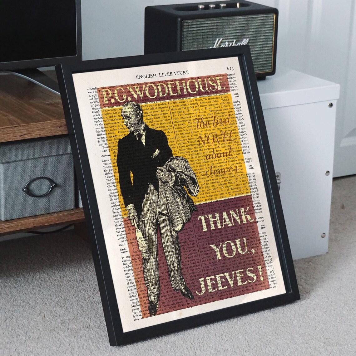 P G Wodehouse Thank You Jeeves Valet Vintage Book Page Art Print Poster - Image 4