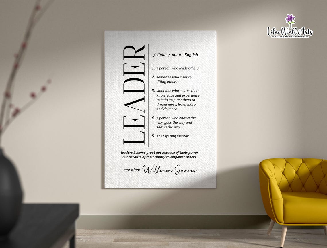 Leader Dictionary Definition Boss Mentor Appreciation Gift Poster - Image 2