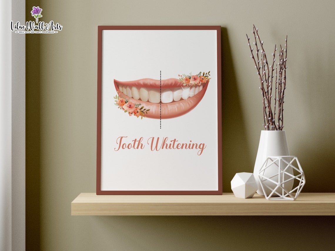 Tooth Whitening Dental Assistant Tooth Art Dental Art Dentist Gift Dental Hygienist Dentistry Art Dental Clinic Dcor Dental Anatomy Art - Image 5