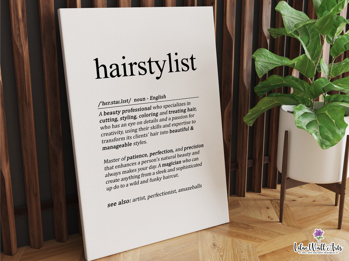 Hairstylist Dictionary Definition Art Stylist Magician Quote Poster
