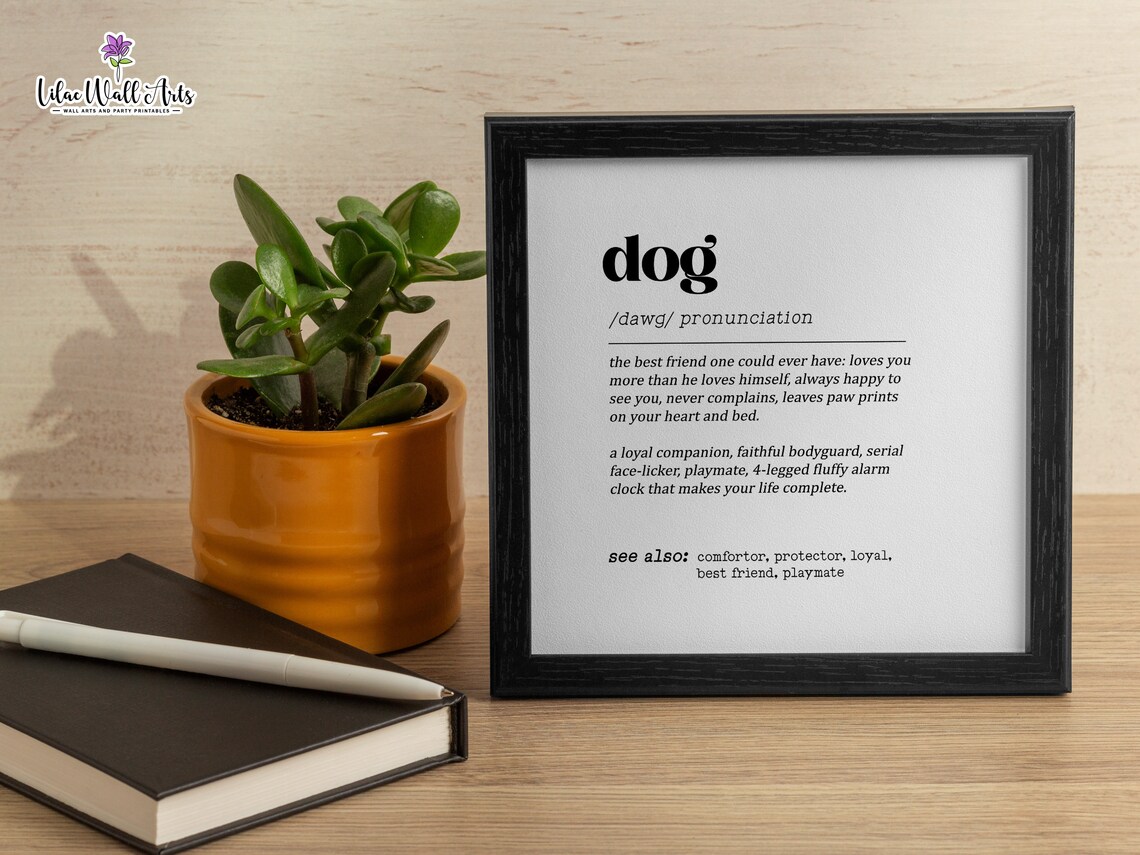 Dog Definition Funny Dog Decor Art Print - Image 2