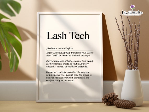 Lash Technician Definition Salon Wall Art Poster