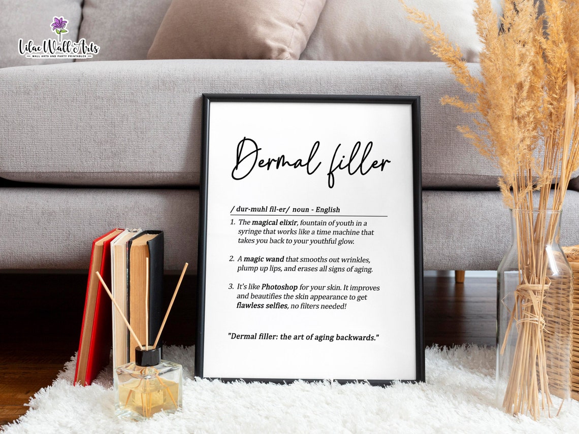 Dermal Filler Script Definition Funny Clinic Aesthetic Wall Print Art - Image 3