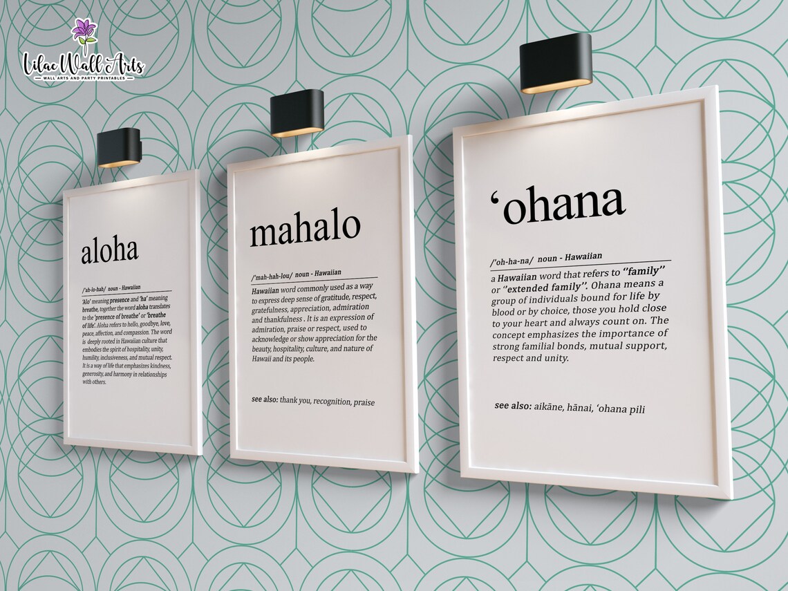 Ohana Hawaii Poster Set, Aloha Family Art Print - Image 3
