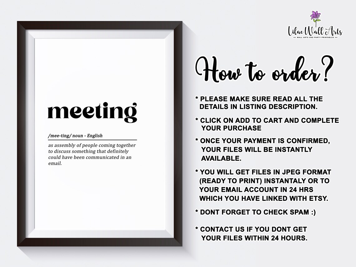 Meeting Definition Funny Could Have Been An Email Office Humor Poster - Image 2