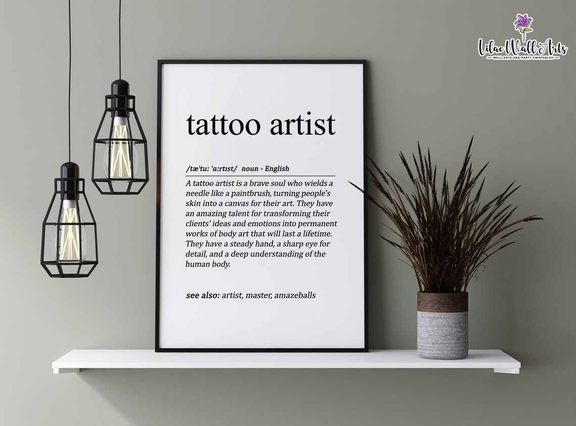 Tattoo Artist Gift, Tattoo Shop Sign Art Print - Image 2