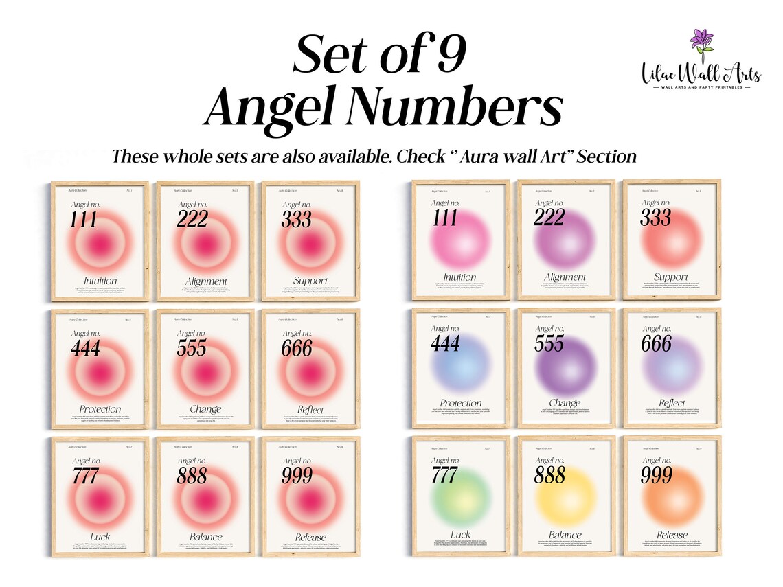 444 Angel Numbers Numerology Art Print, Protection - Image 4