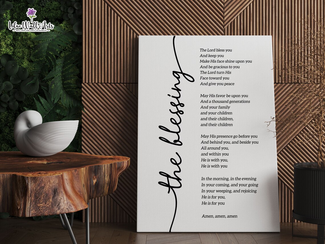 The Blessing Bible Verse Scripture Art Print - Image 4