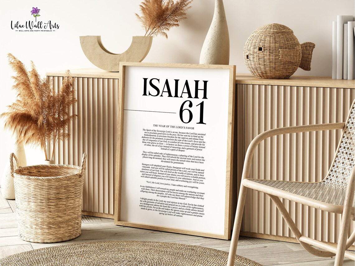 Isaiah 61 Scripture Art Print, Christian Wall Art - Image 6