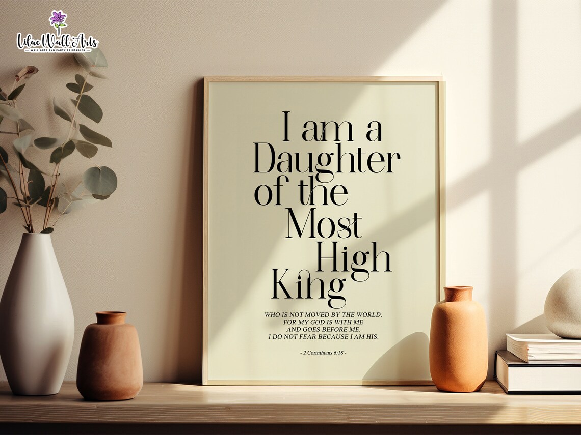 2 Corinthians 6:18 Nursery Bible Verse Art Print - Image 5