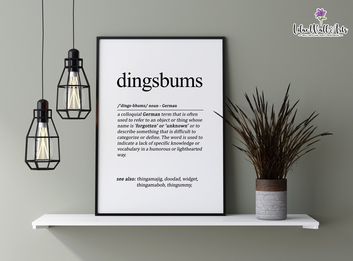 Dingsbums German Saying Typography Art Print - Image 2