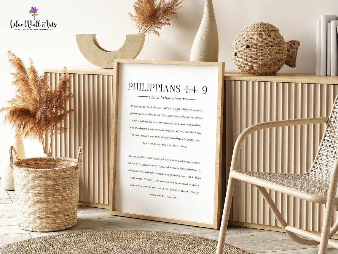 Philippians 449 Final Exhortations Scripture Serif Typography Poster - Image 5
