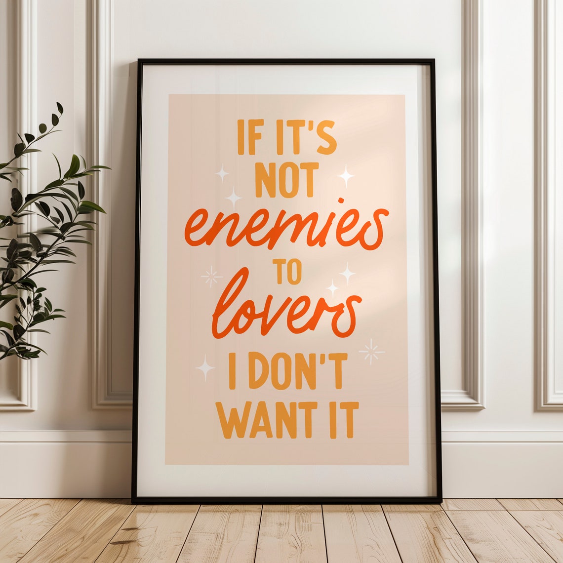 If It's Not Enemies to Lovers Romance Reader Bookish Art Poster