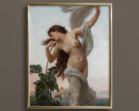 Sylvia Woman Figure Painting Moody Wall Art Dark Academia Art Prints Dark Art Print Da11