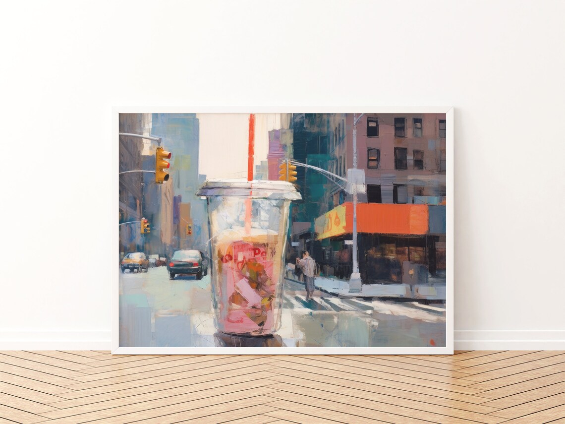 Cute Coffee Print, Edgy Kitchen Art Print - Image 3
