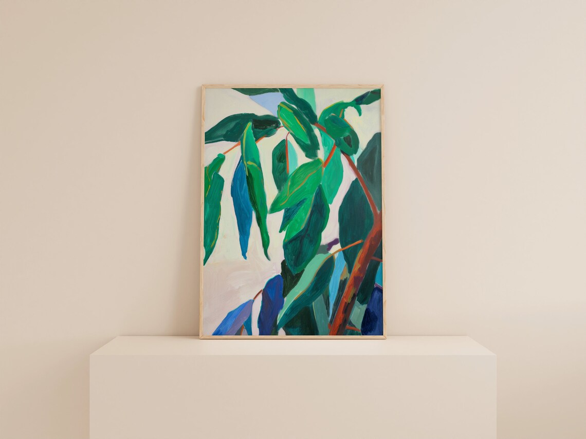 Houseplant Botanical Art Print, Boho Home Office Decor - Image 2