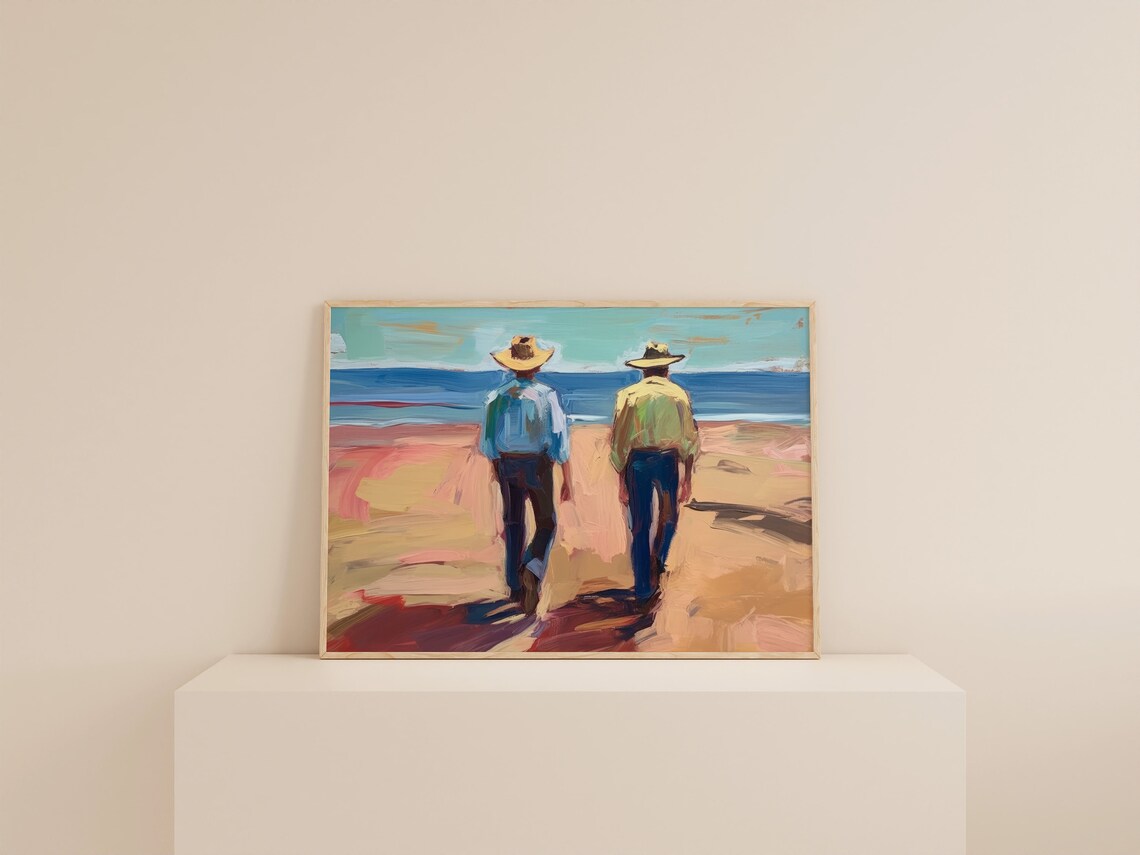 Vintage Cowboy Print, Coastal Farmhouse Art Print - Image 3