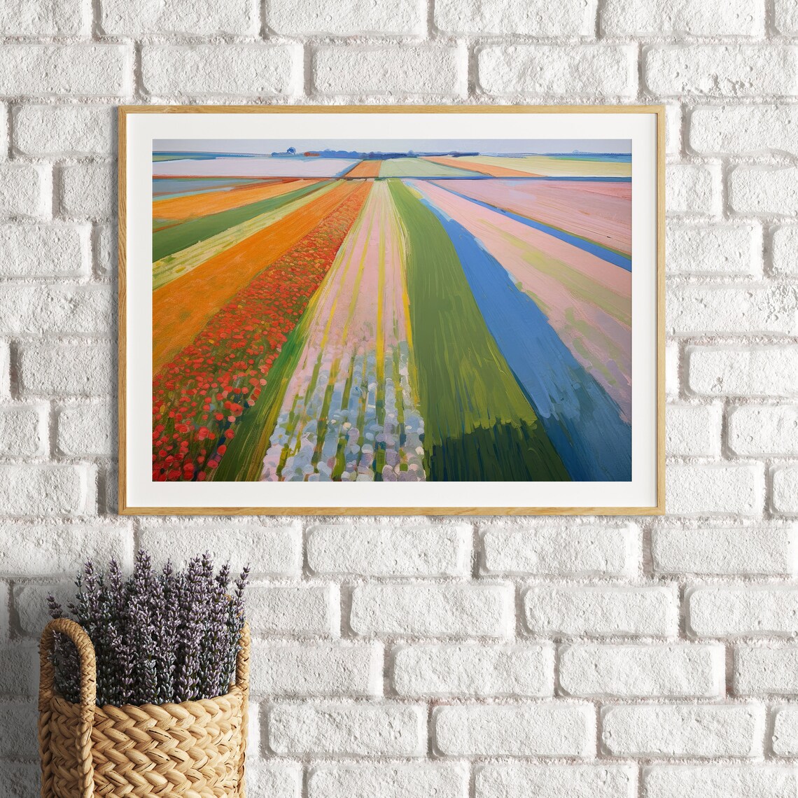 Abstract Countryside Soft Floral Art Print - Image 2