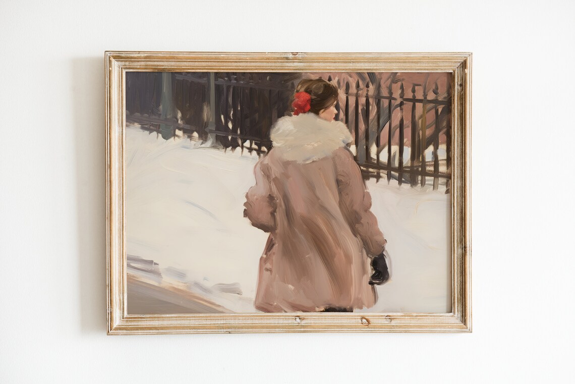 Pink Winter New York City Apartment Art Print