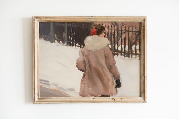 Pink Winter New York City Apartment Art Print