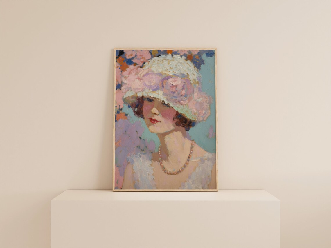 Soft Pink Vintage Hollywood Art Print, 1920s Aesthetic - Image 2