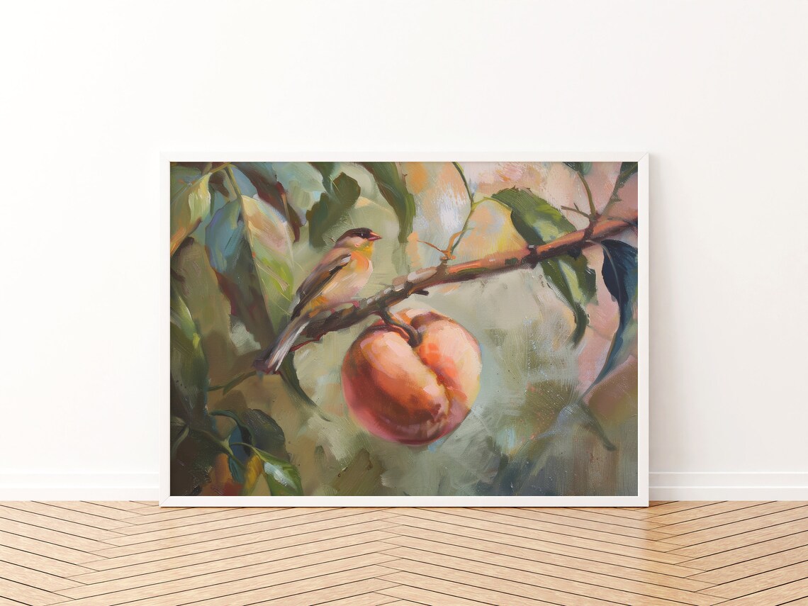 Vintage Kitchen Bird Painting, Rustic Botanical Art Print - Image 3