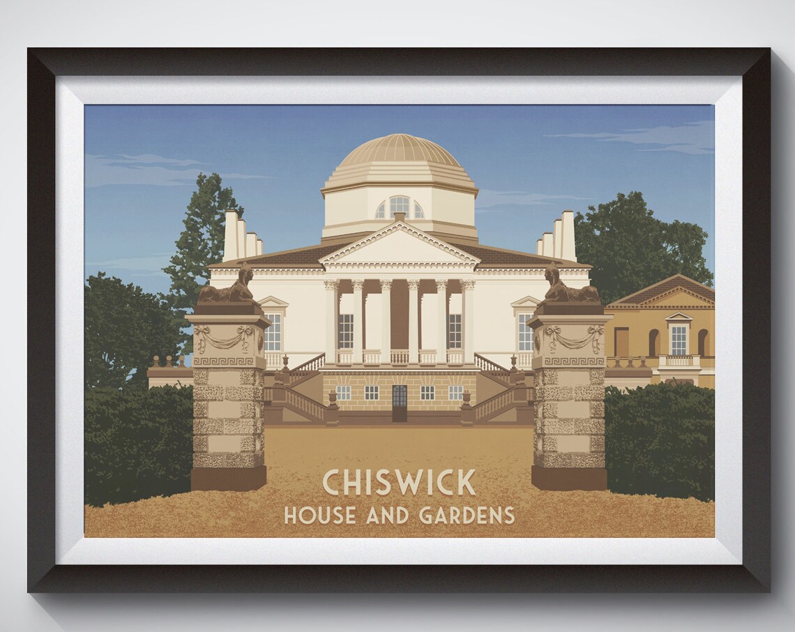 Chiswick House And Gardens Vintage Travel Poster