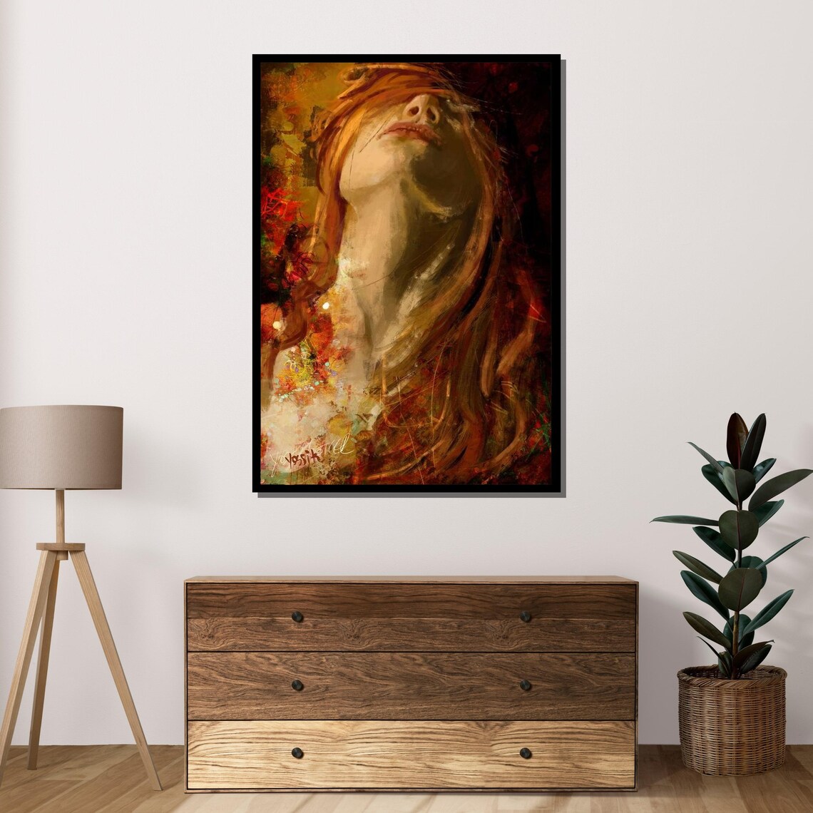 Sensual Expression Portrait, Abstract Wall Art Print - Image 4