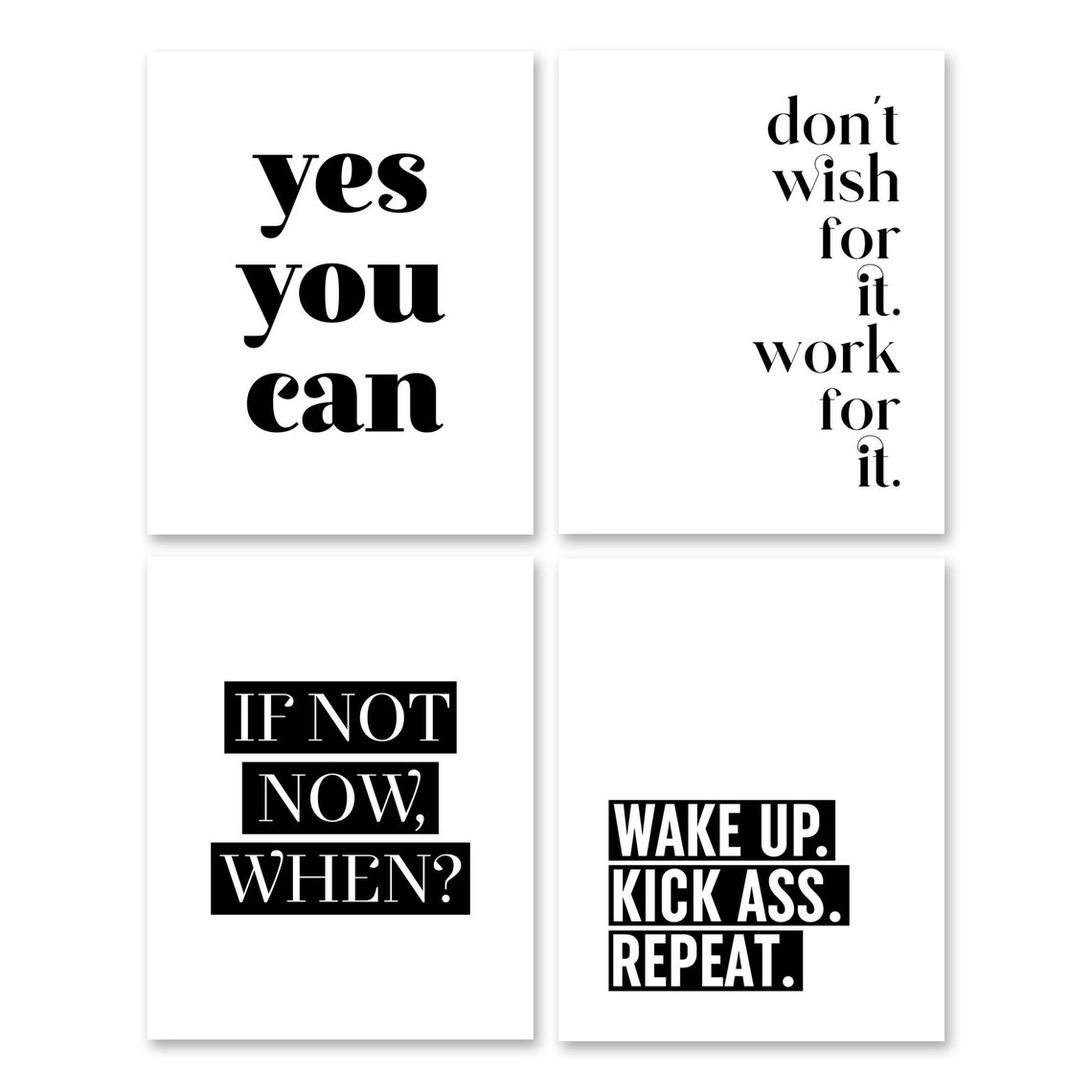Motivational 16 Poster Bundle Set Minimalist Typography Home Decor - Image 4