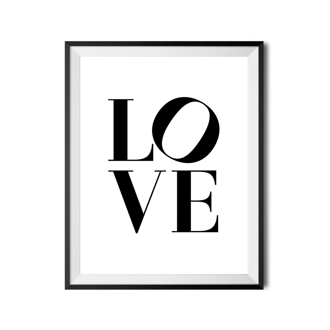 Love Minimalist Stacked Serif Typography Romantic Wall Decor Poster - Image 4